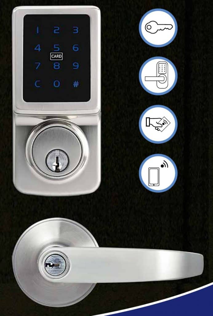 A versatile electronic touch leaver set helping level up your security around the home.