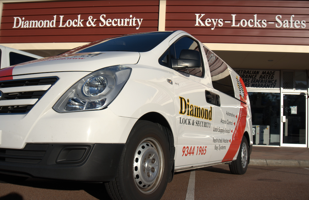 A locksmith van fully equipped and ready to service the Perth area. 