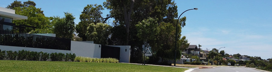 A residential street close to Perth.