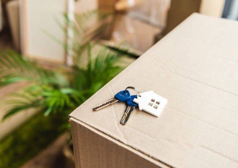 Keys to new home on moving day