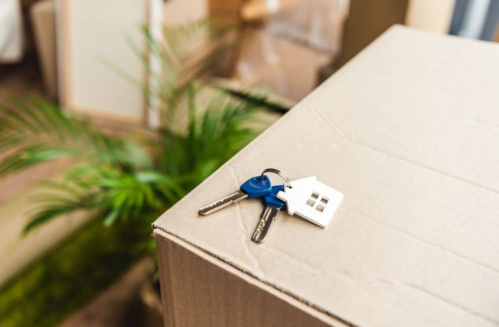 Keys to new home on moving day