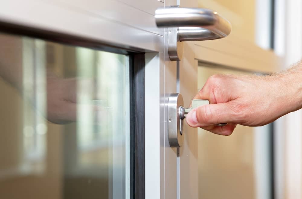 Commercial locks come in many forms, ranging from standard door knobs to bar locks.