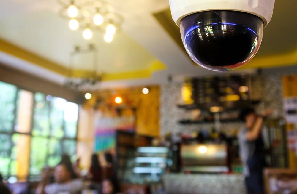 CCTV, coffee shop interior.